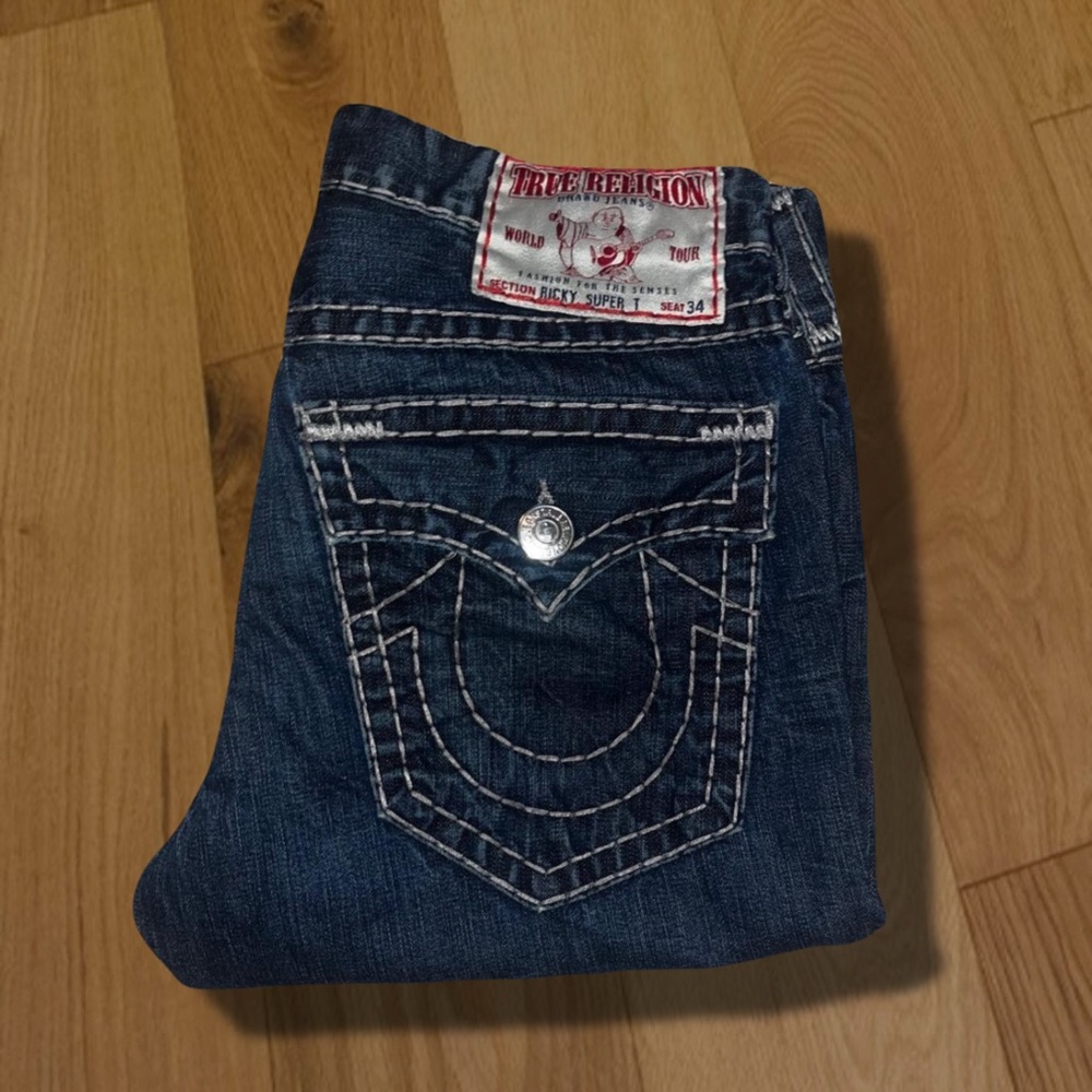 True religion super T, stitch Dark blue jeans